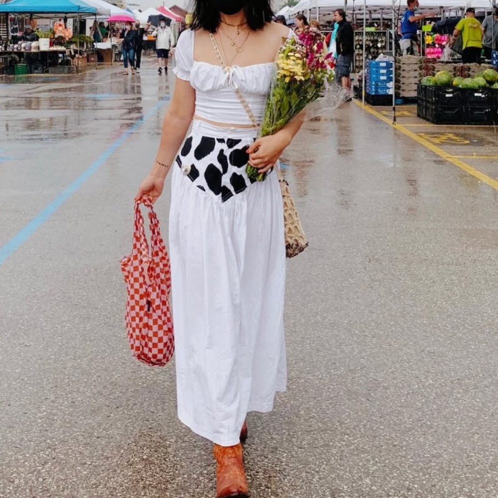 Vintage Cow Print Skirt